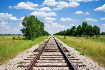 Fototapeta premium an abandoned railway line stretching into the distance