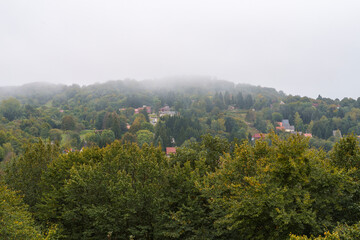 The Matra mountain near Matraszentimre at fall in Hungary