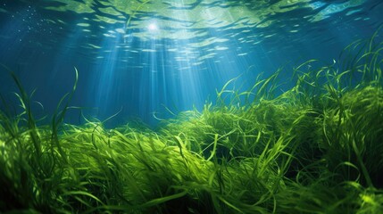 Fototapeta na wymiar grass and sea