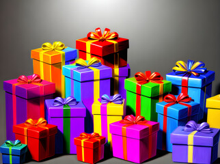 painted gifts 3D shadows neutral color palette.