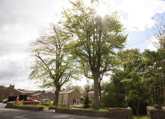 Dale End in Lothersdale where the mill reputedly has the largest indoor waterwheel in the world, North Yorkshire, England, UK