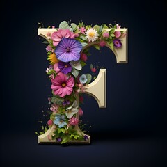 Floral Letter F