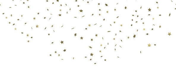 Celestial Splendor Unveiled: 3D Gold Stars Rain Illustration Enchants