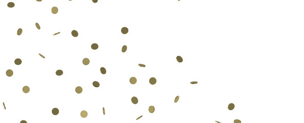 Elegant Embrace: Mesmerizing 3D Illustration Depicting Swirling Gold Confetti