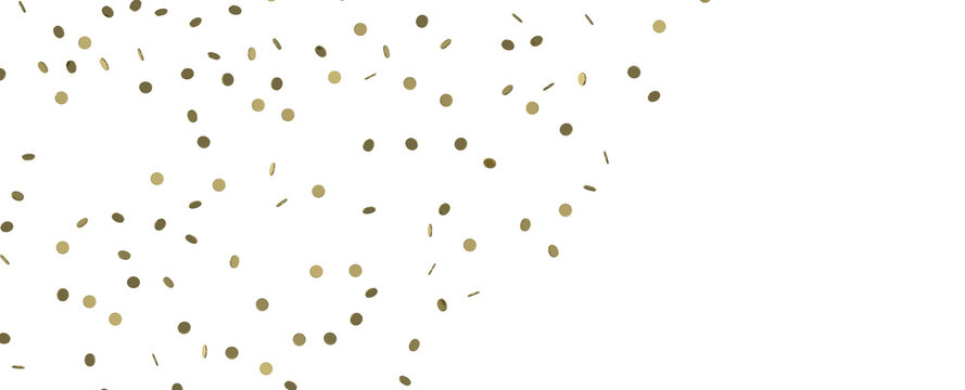 Glittering Spectacle: Captivating 3D Illustration of Glittery Gold Confetti