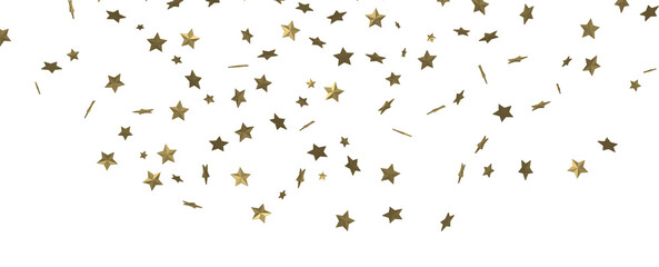 Cascading Christmas Constellations: Brilliant 3D Illustration Showcasing Falling Festive Star Patterns