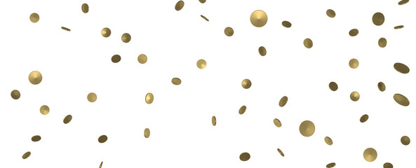 Golden Bliss: Exquisite 3D Illustration of Blissful Gold Confetti