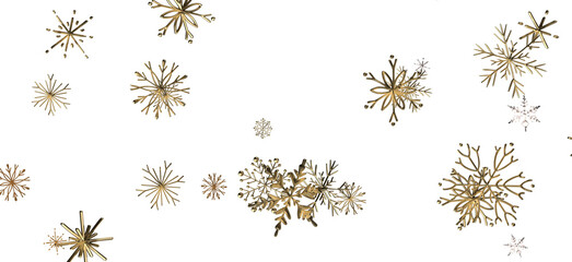 Gentle Snow Drift: Mind-Blowing 3D Illustration of Falling Holiday Snowflakes
