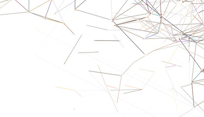 Abstract digital background of points and lines. Glowing plexus. Big data. Network or connection.