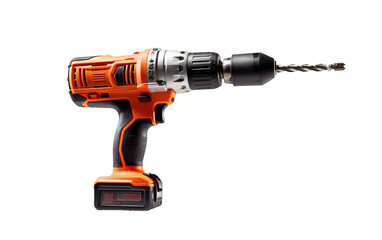 Cordless Electric Drilling Machine on Transparent Background