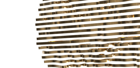 Luminous Fabric: Abstract 3D Gold Cloth Illustration for Radiant Visuals