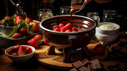 チョコレートフォンデュの写真