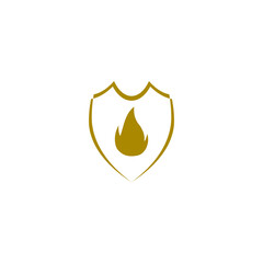 Fire protection icon isolated on transparent background