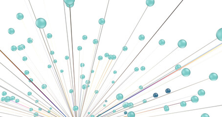 Abstract digital background of points and lines. Glowing plexus. Big data. Network or connection.