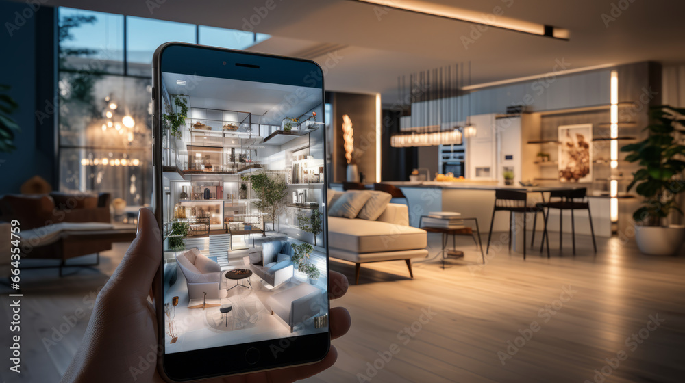 Wall mural smart home technology refers to the concept of a virtual interface that can be used to manage and op