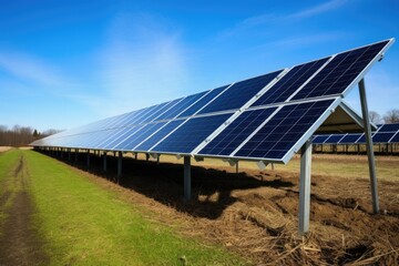 solar panels installed on farmland