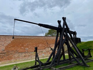die Burg Eger in Cheb, ein altes Katapult