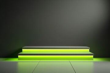 Minimal Green Neon Podium