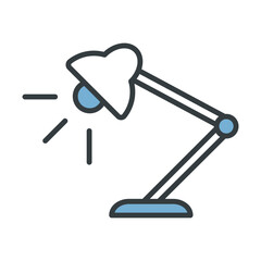 Desk lamp icon vector on trendy style for design and print.