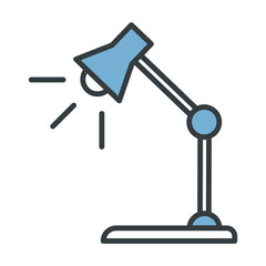Desk lamp icon vector on trendy style for design and print.