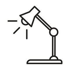 Desk lamp icon vector on trendy style for design and print.