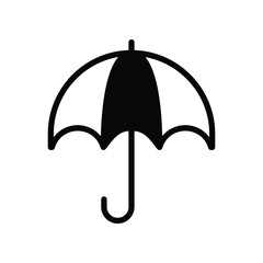 Umbrella icon isolate white background vector stock illustration