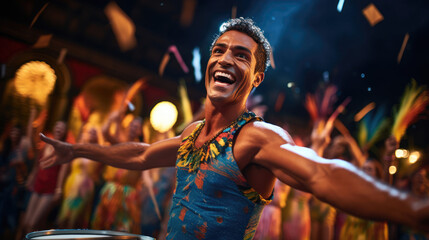 Brazilian Samba Percussionist: Pulsating Rhythm