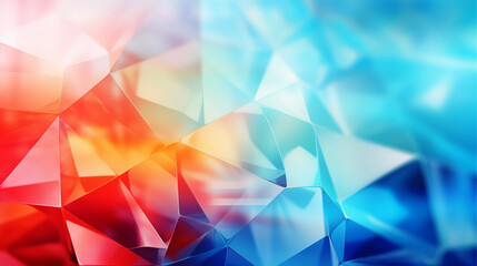 Abstract low poly pattern blue purple and orange color, polygon background.