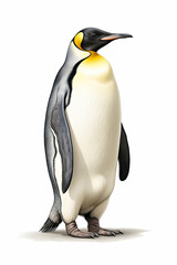 illustration of emperor penguin isolated on white background
