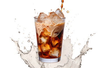 Cold Coffee Isolated on a Transparent Background