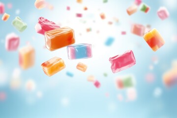 Fototapeta na wymiar Colorful background with festive sweets.