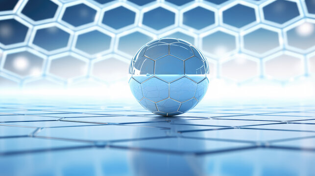 Hexagon Pattern Sphere Abstract Background
