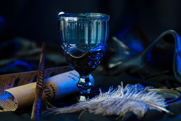 Blue Embossed Goblet Among Magical Things