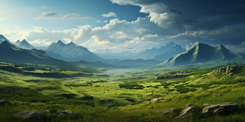 impressive and spectacular green landscape