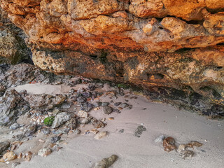 rocks in the sea at East Java beach