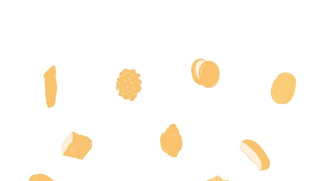 Buns, toast, croissant, bagels, waffle, baguette, and soft bread collection