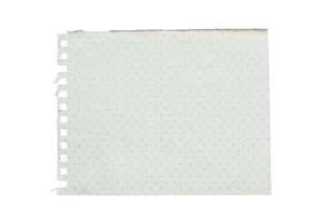 close up of a white ripped piece of ragged checkered paper background with copyspace. torn paper transparent png