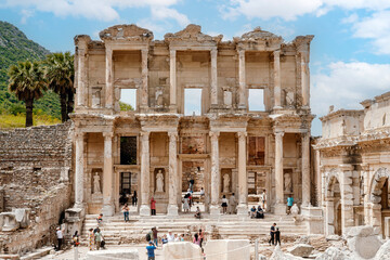 The Library of Celsus in the ancient city of Ephesus in Turkey.