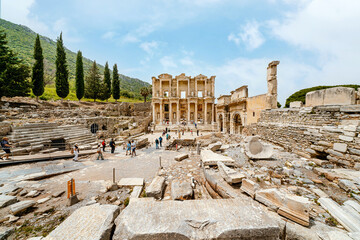 The Library of Celsius in the ancient city of Ephesus in Turkey.