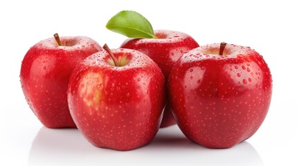 Apple on white background, AI generated Image