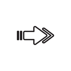 Arrow flat style isolated, stock vector. Arrow flat vector icon.