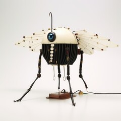 Computer bug concept on a isolated white background, this circuit board insect is responsible for all your hardware failures and coding errors.