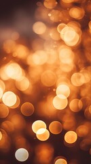 Obraz premium Christmas background with out of focus bokeh blur and room for copy text.