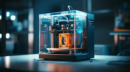 Technology hand printer plastic model 3d engineering machine printing design