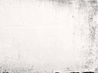 Old white concrete with rough surface there are black stains, lines and cracks