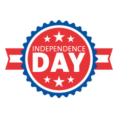 4th July icon badge. USA Independence Day.