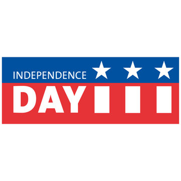 4th July icon badge. USA Independence Day.