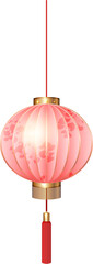 Chinese style traditional luxury pink lantern with flower pattern