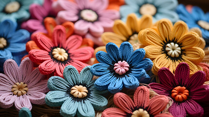 textile woven flowers