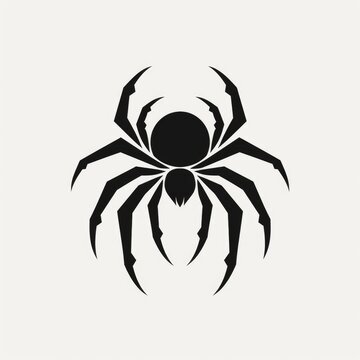 Spider logo, black and white, AI generated Image
